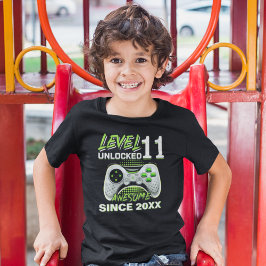 Camiseta Level 11 Unlocked - Fun Birthday 11 Gamer