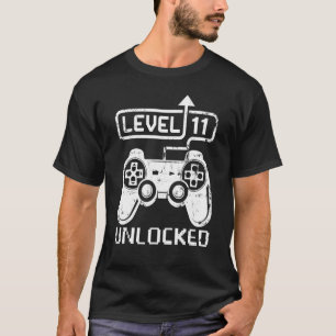 Camiseta Level 11 Unlocked Gamer 11th Birthday Video Game