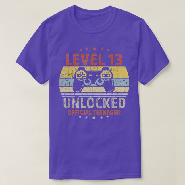 Camiseta Level 13 Unlocked  13th Video  Birthday Gift  (151 (Frente do Design)