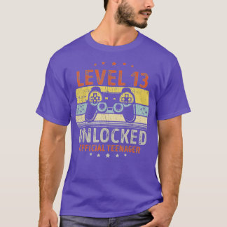 Camiseta Level 13 Unlocked  13th Video  Birthday Gift  (151
