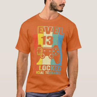 Camiseta Level 13 Unlocked 13th Video Birthday Gift  (16) 