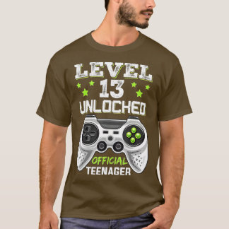 Camiseta Level 13 Unlocked 13th Video Birthday Gift (4)