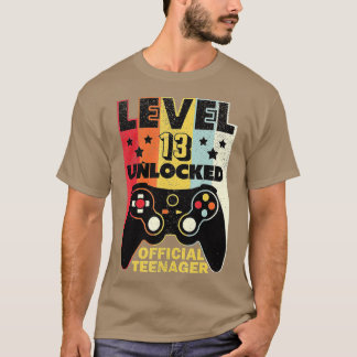 Camiseta Level 13 Unlocked  13th Video  Birthday Gift  (44)