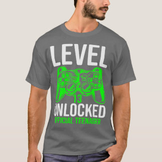 Camiseta Level 13 Unlocked  13th Video  Birthday Gift  (61)