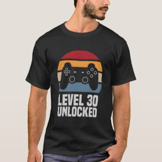 Camiseta Level 30 Unlocked 30 Video Gamer