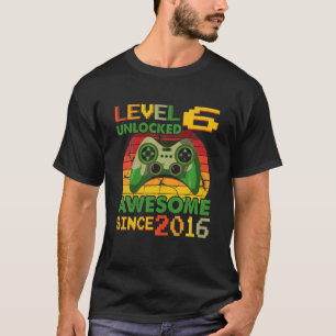 Camiseta Level 6 Unlocked Awesome 2016 Video Game 6Th Birth