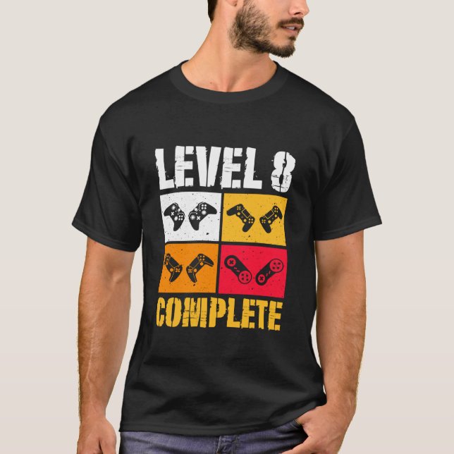 Camiseta Level 8 Complete 8 Anniversary Funny 8th Wedding A (Frente)