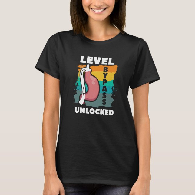 Camiseta Level Bypass Unlocked Gastric Sleeve Bariatric Sur (Frente)