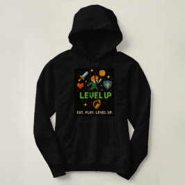 Camiseta Level Up Gamer Women’s Hoodie – Retro Pixel Style