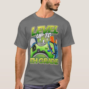 Camiseta Level Up To 4th Grade Back To School Video Game Up