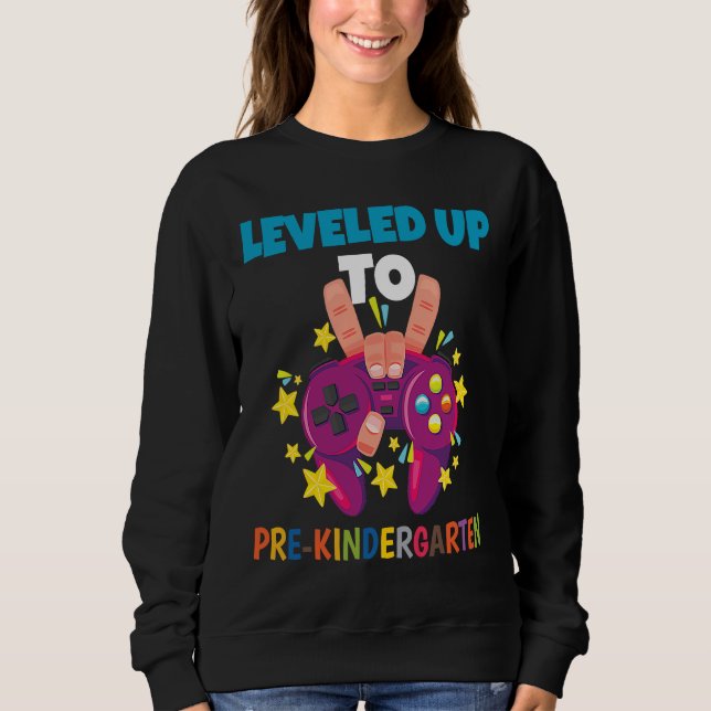 Camiseta Leveled Up To Pre Kindergarten Gamer Kid Graduate (Frente)
