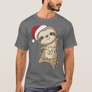 Camiseta Leves Animais de Natal Fadas Luzes Leves Christm
