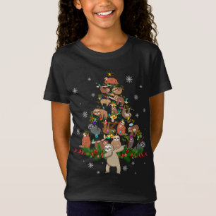 Camiseta Leves Árvore De Natal Luz Engraçada Lútero Xmas Gi
