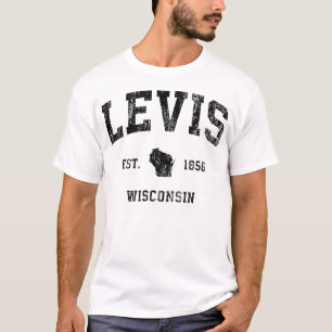 Camiseta Levis Wisconsin Wi Vintage - Esportes Negra Atípic