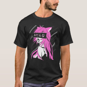 Camiseta Lewd waifu - Garota predadora japonesa neko
