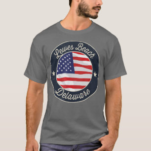 Camiseta Lewes Beach - Patriotic Delaware Souvenir T Shirt
