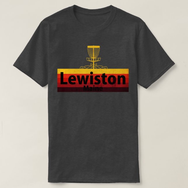 Camiseta Lewinston Disk Golf Maine (Frente do Design)