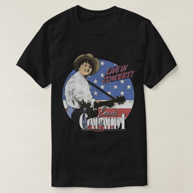Camiseta Lewis Capaldi â€"Américas Swetheart Salt Lake Ci (Frente do Design)