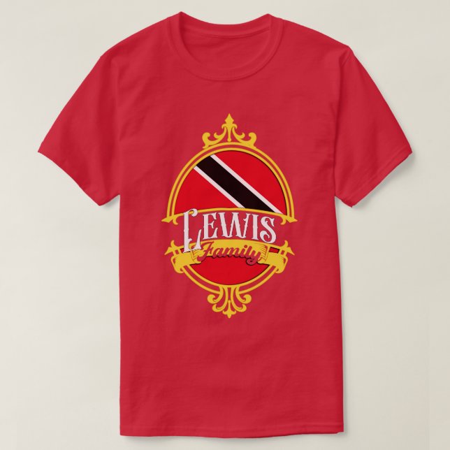 Camiseta Lewis Family Trinidad e Tobago Flag (Frente do Design)