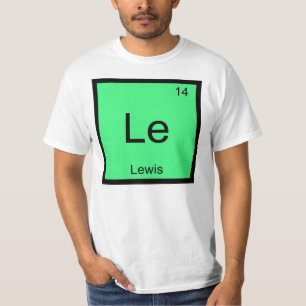 Camiseta Lewis Nome Química Elemento Tabela Periódica