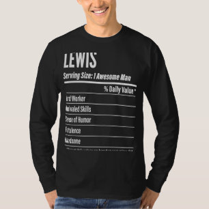 Camiseta Lewis Nutricional Servindo Calorias de Tamanho