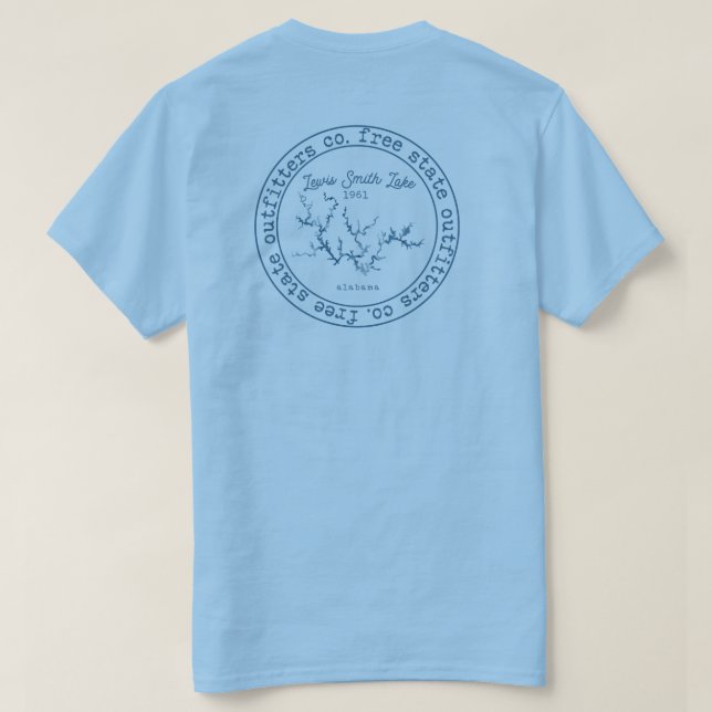 Camiseta Lewis Smith Lake Double-Sided Map Tee (Verso do Design)