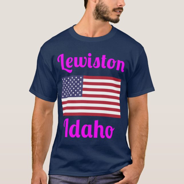 Camiseta Lewiston Idaho Impressões Elegantes (Frente)
