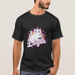 Camiseta Leyla Adorable Name Com Linda Caticorn