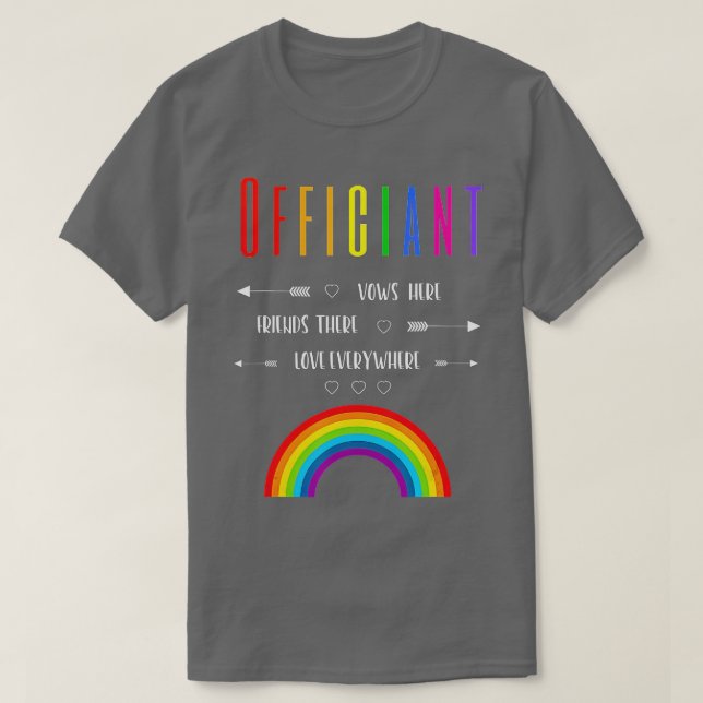 Camiseta LGB Ama Em Todos Os Lugares Oficiente No Casamento (Frente do Design)
