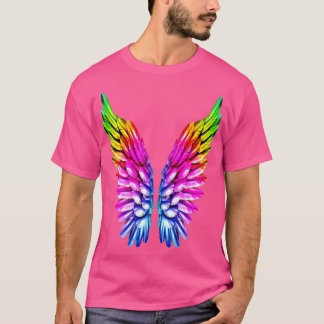 Camiseta LGB Rainbow Wings Rainbow Gay Lésbica Prioridade