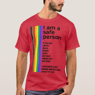 Camiseta LGB Sou Uma Pessoa Segura E Terá Espaço Para Você
