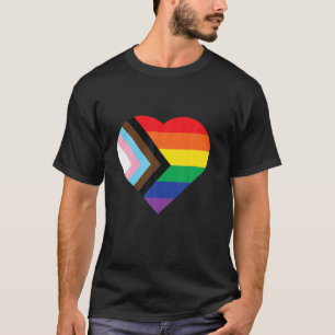 Camiseta LGBQ Heart Love Lgbtq Pride, Rainbow Heart