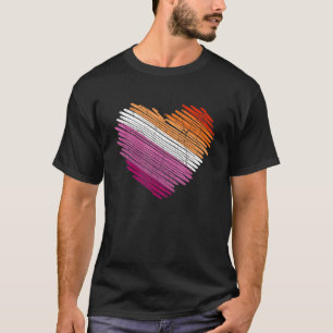 Camiseta Lgbt A Bandeira Do Orgulho Lésbico Rainbow