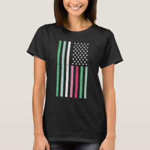 Camiseta Lgbt Abrosexuality USA Flag American Pride Queer A