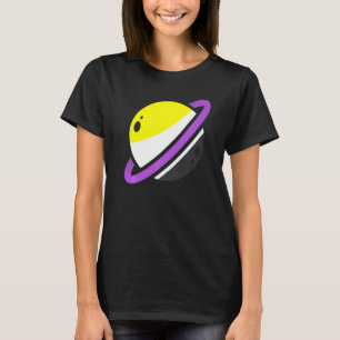 Camiseta Lgbt Agender Sinalizador Não Binário de Fila Ortod