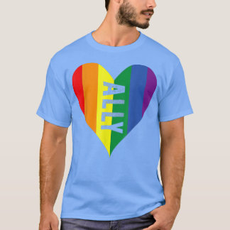 Camiseta LGBT Ally Pride Gay da Paz Lésbica Homossexual Rai