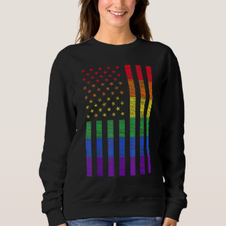 Camiseta Lgbt American Flag Pride Rainbow Gay Lesbian Bi Tr