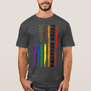 Camiseta LGBT - Apoio à vovó LGBT Orgulhosa Sinalizador LGB