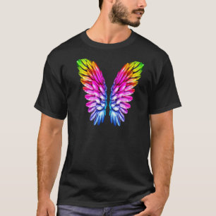 Camiseta LGBT Asas Arco-Íris Anjos Coloridos Lésbica E Ga