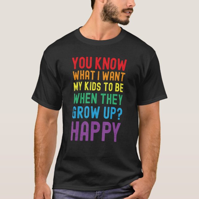 Camiseta LGBT Awareness Proud Parents Mom Dad Gay Pride Rai (Frente)