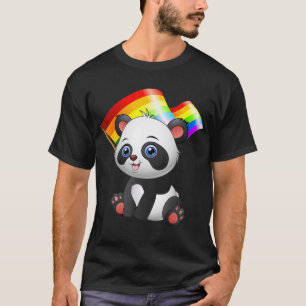 Camiseta LGBT Bandeira Panda Bear Gay Lésbica Homens Prese