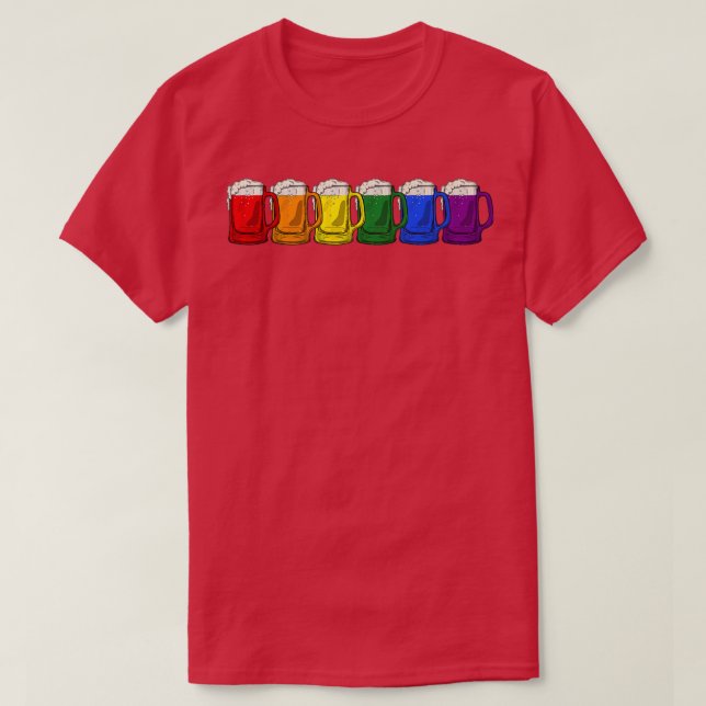 Camiseta Lgbt Beer Mug Orud Lgbtq Ally Men Orgulho gay (Frente do Design)