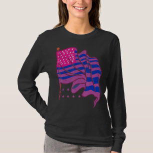 Camiseta Lgbt Bi Pride Bisexuality USA Flag American Pride