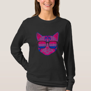 Camiseta Lgbt Bi Pride Bissexualidade Cat Animal Queer Bise