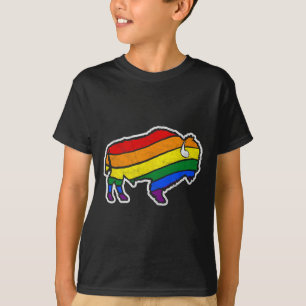 Camiseta Lgbt Bison American Buffalo Exterior E Gay Da Natu