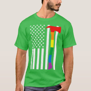 Camiseta Lgbt Bombeiro Americano Sinalizador