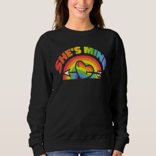 Camiseta LGBT Casais Lésbicas Combinando Ela É Minha