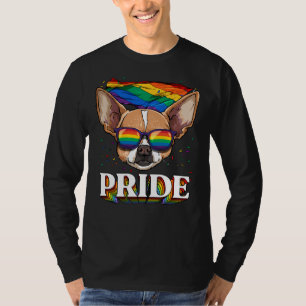 Camiseta Lgbt Chihuahua Orgulho gay Lgbtq Rainbow Flag Sung