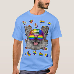 Camiseta LGBT Chihuahua Orgulho gay Mês Cachorro Arco Lésbi