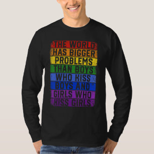 Camiseta Lgbt De orgulho gay Mês O Mundo Tem Problemas Maio